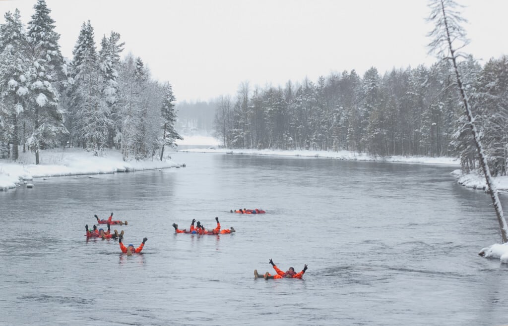 River floating in Ruka-Kuusamo