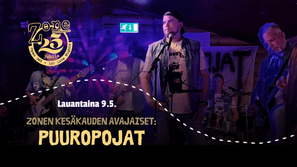 Lauantaina 9.5.
Zonen kesäkauden avajaiset:
Puuropojat