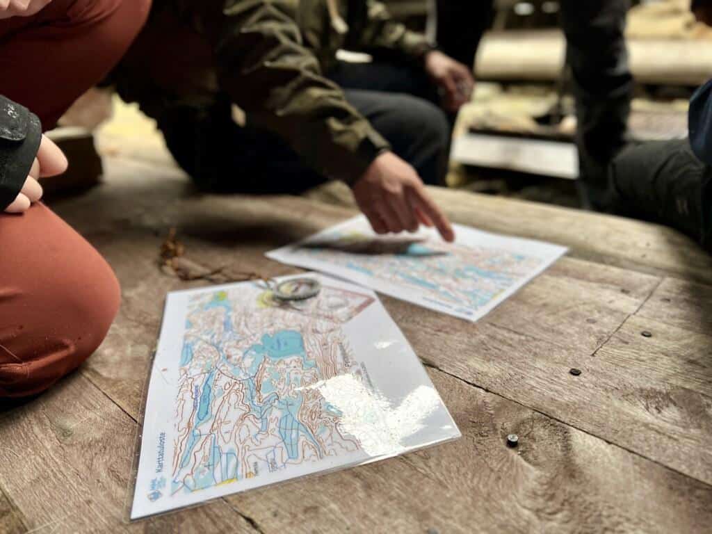 Suunnistus kompassilla harjoitus